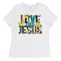 White Love Like Jesus Ladies Tee - LillyAllenDesigns
