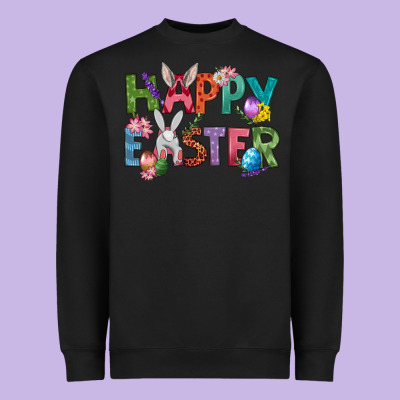 Western Happy Easter Heavyweight Sweatshirt Designed By Bundleandbundleshop