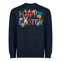 Navy Western Happy Easter Heavyweight Sweatshirt - BundleAndBundleShop
