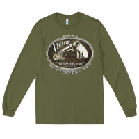 Army Green his master's voice Long Sleeve Tee - lanVoArt