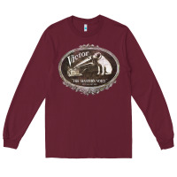 Burgundy his master's voice Long Sleeve Tee - lanVoArt