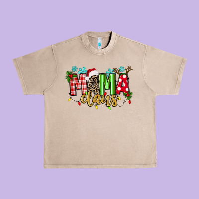 Mama Claus Urban Heavy Tee Designed By Texasbilliewilder