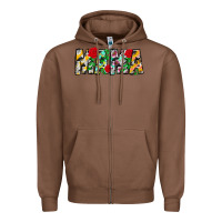 Chestnut floral animal print mama Zipper Hoodie - CowhideDigitalArt