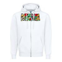 White floral animal print mama Zipper Hoodie - CowhideDigitalArt