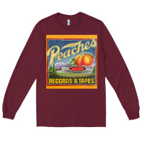Burgundy peaches records and tapes Long Sleeve Tee - lanVoArt