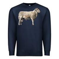 Navy katahdin sheep Premium Sweatshirt - LillyAllenDesigns