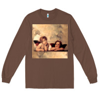 Chestnut Hot Trend Angels Raphael Cupid Cherubs Art Valentine Angel Long Sleeve Tee - lanVoArt
