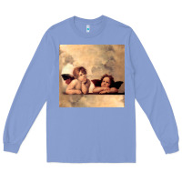 Colony Blue Hot Trend Angels Raphael Cupid Cherubs Art Valentine Angel Long Sleeve Tee - lanVoArt