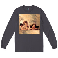 Smoke Hot Trend Angels Raphael Cupid Cherubs Art Valentine Angel Long Sleeve Tee - lanVoArt