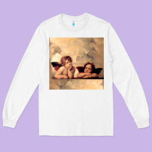 Hot Trend Angels Raphael Cupid Cherubs Art Valentine Angel Long Sleeve Tee Designed By Lanvoart