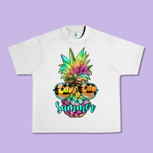 Tie Dye Pineapple, Summer Urban Heavy Tee Designed By Jahusdesignshop