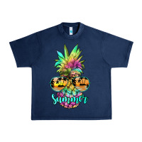 Navy tie dye pineapple, summer Urban Heavy Tee - JahusDesignShop