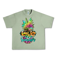 Oil Green tie dye pineapple, summer Urban Heavy Tee - JahusDesignShop
