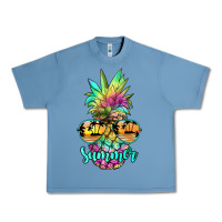 Pebble Blue tie dye pineapple, summer Urban Heavy Tee - JahusDesignShop