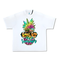 White tie dye pineapple, summer Urban Heavy Tee - JahusDesignShop
