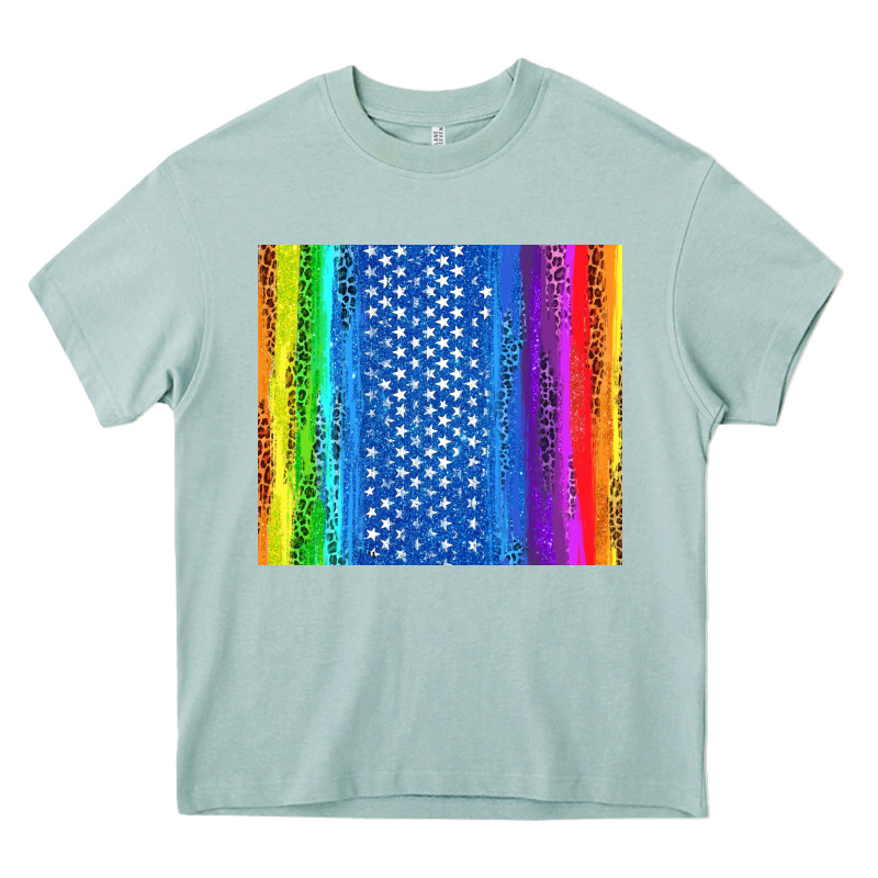 Lgbtq+ Pride American Flag Tumbler Heavy Core Tee by BundleAndBundleShop | Teevron