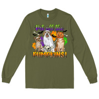 Army Green pet all the pumpkins Long Sleeve Tee - CowGirlArtShop