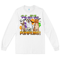 White pet all the pumpkins Long Sleeve Tee - CowGirlArtShop