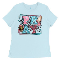 Baby Blue Pray leopard frame Ladies Tee - LillyAllenDesigns