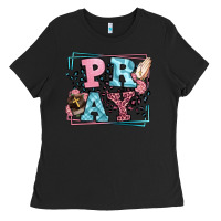 Black Pray leopard frame Ladies Tee - LillyAllenDesigns