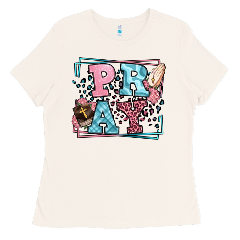 Pray Leopard Frame Ladies Tee by LillyAllenDesigns | Teevron