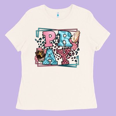 Pray Leopard Frame Ladies Tee Designed By Lillyallendesigns