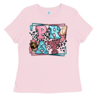 Bubblegum Pink Pray leopard frame Ladies Tee - LillyAllenDesigns