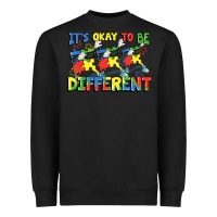 Black It's okay to be different Autism Heavyweight Sweatshirt - FaDigitalArtStudio