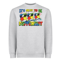 Heather Grey It's okay to be different Autism Heavyweight Sweatshirt - FaDigitalArtStudio