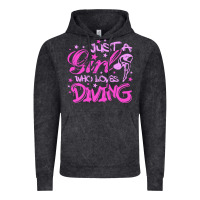 Vintage Black funny springboard diving quote diver gift for love girl Vintage Hoodie - lanVoArt