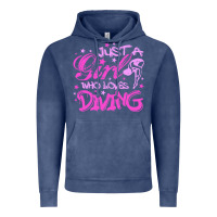 Vintage Denim funny springboard diving quote diver gift for love girl Vintage Hoodie - lanVoArt