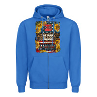 True Royal Western God Bless America 4th of July Zipper Hoodie - LillyAllenDesigns