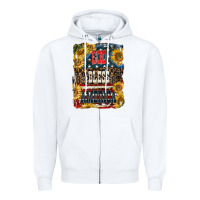 Western God Bless America 4th Of July Zipper Hoodie | Teevron