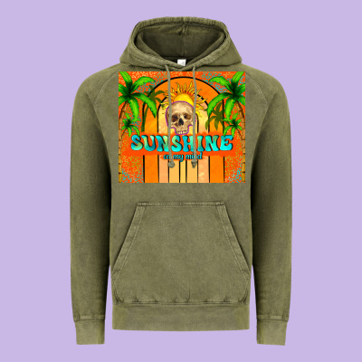 Sunshine On My Mind Vintage Hoodie Designed By Tumblerdesignbyshophia