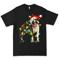 Black christmas chocolate boston terrier Premium Tee - LillyAllenDesigns