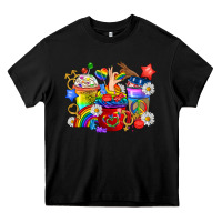 Black LGBTQ+ Pride Coffee Cups Heavy Core Tee - BundleAndBundleShop