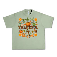 Oil Green Grateful thankful blessed Urban Heavy Tee - NancyCooperArtShop