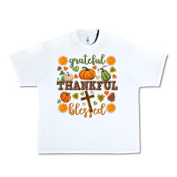 White Grateful thankful blessed Urban Heavy Tee - NancyCooperArtShop