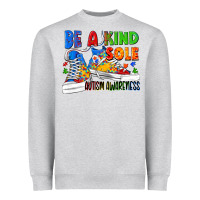 Heather Grey Be a kind sole Autism Awareness Heavyweight Sweatshirt - FaDigitalArtStudio