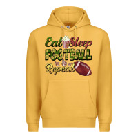 Eat Sleep Football Repeat Premium Hoodie | Teevron