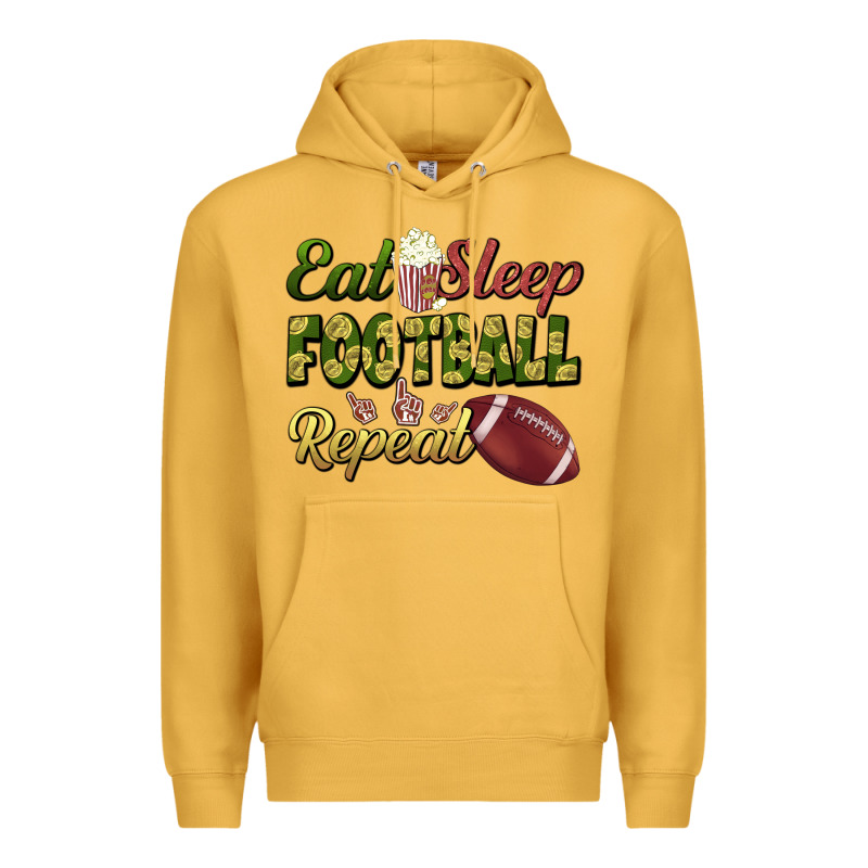 Eat Sleep Football Repeat Premium Hoodie by BundleAndBundleShop | Teevron