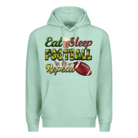 Seafoam eat sleep football repeat Premium Hoodie - BundleAndBundleShop