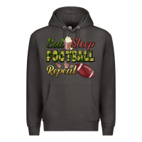 Smoke eat sleep football repeat Premium Hoodie - BundleAndBundleShop
