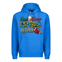 True Royal eat sleep football repeat Premium Hoodie - BundleAndBundleShop