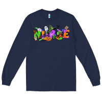 Navy halloween nurse Long Sleeve Tee - CowGirlArtShop