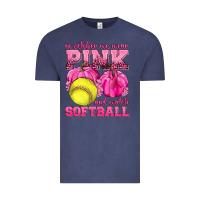 Vintage Denim In October We Wear Pink and Watch Softball Vintage Tee - texasbilliewilder