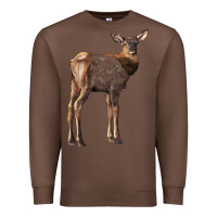 Chestnut elk fawn deer Premium Sweatshirt - LillyAllenDesigns