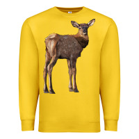 Lemon elk fawn deer Premium Sweatshirt - LillyAllenDesigns