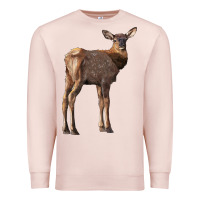 Pale Pink elk fawn deer Premium Sweatshirt - LillyAllenDesigns