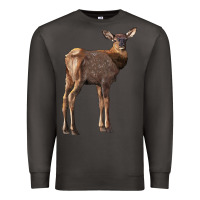 Smoke elk fawn deer Premium Sweatshirt - LillyAllenDesigns